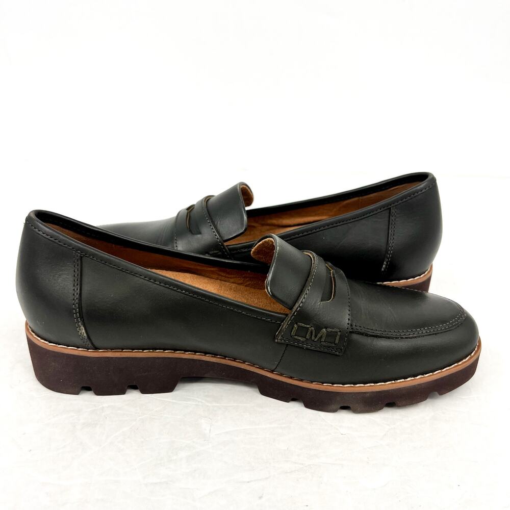 Vionic Womens Cheryl ll Loafers US 8.5 M EU 39 Dark Olive Green Leather NWOB - Picture 5 of 12